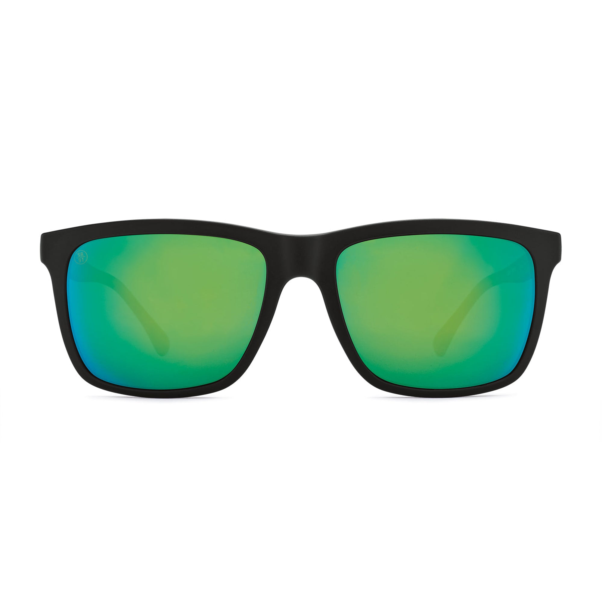 BL4112  green Biacci  acetate Sunglasses with Polarized lenses COLOR GREEN-ELD21 Green Keyhole Bridge Acetate Trapezoid Polarized Sunglasses  main image 2