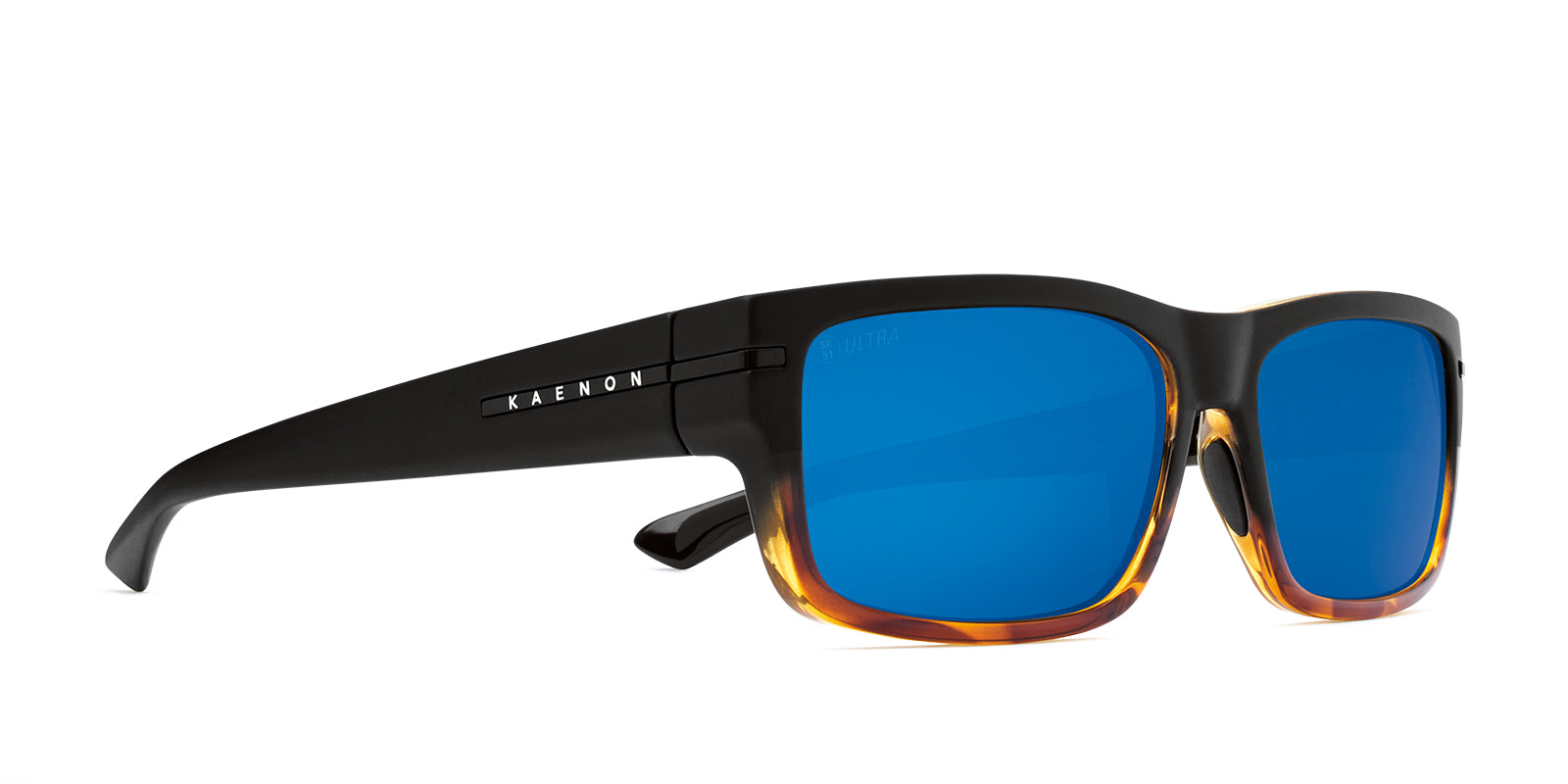 Kaenon Silverado Sunglasses Matte Black Tortoise Ultra Pacific Blue Mirror