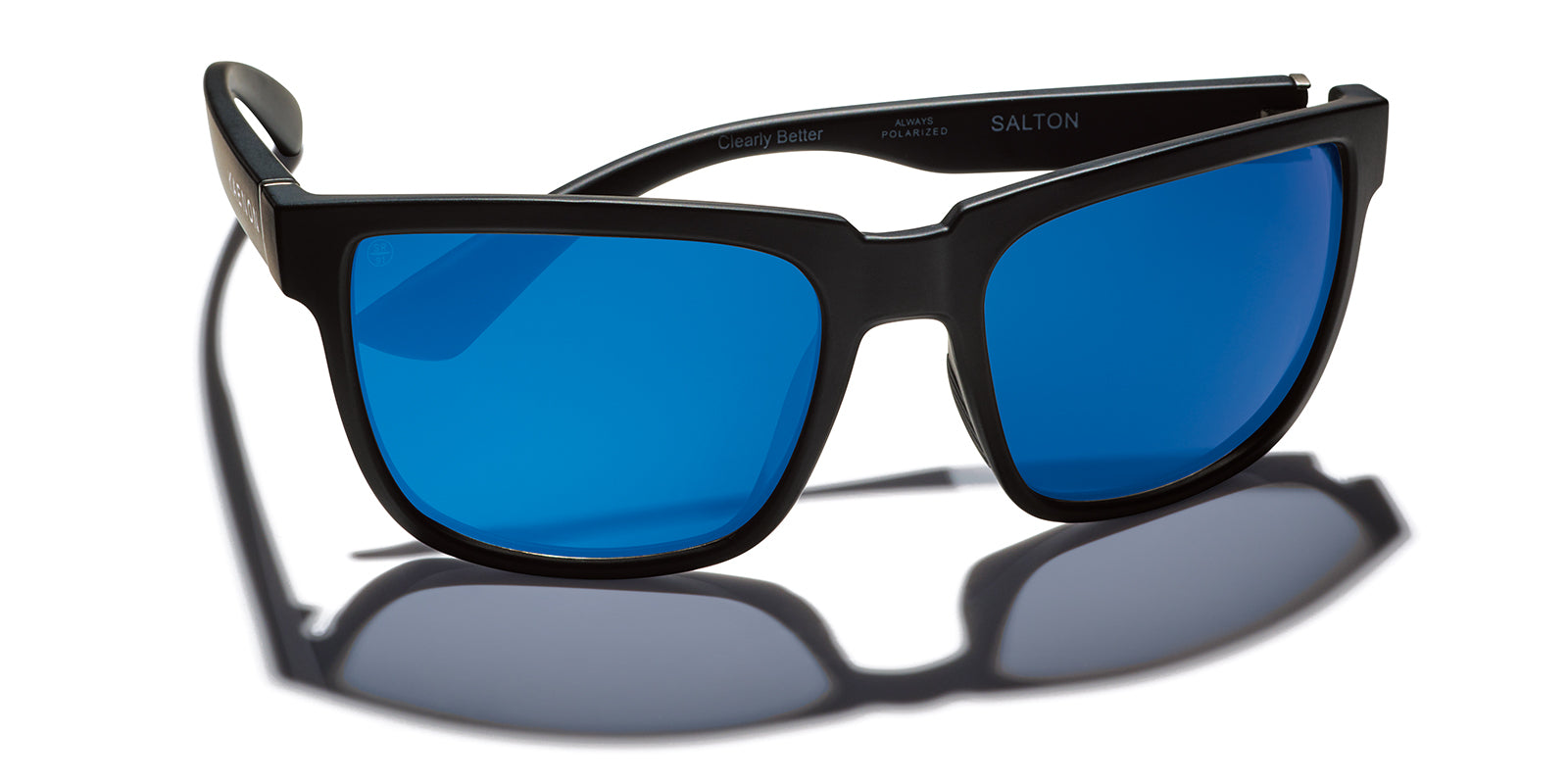 Kaenon Salton Sunglasses Size 57 Matte Black Blue Mirror