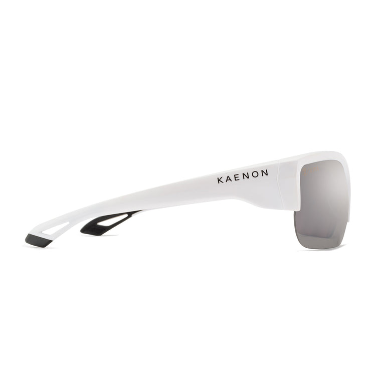 Arcata SR Polarized Sunglasses Matte White Ultra Black – Kaenon