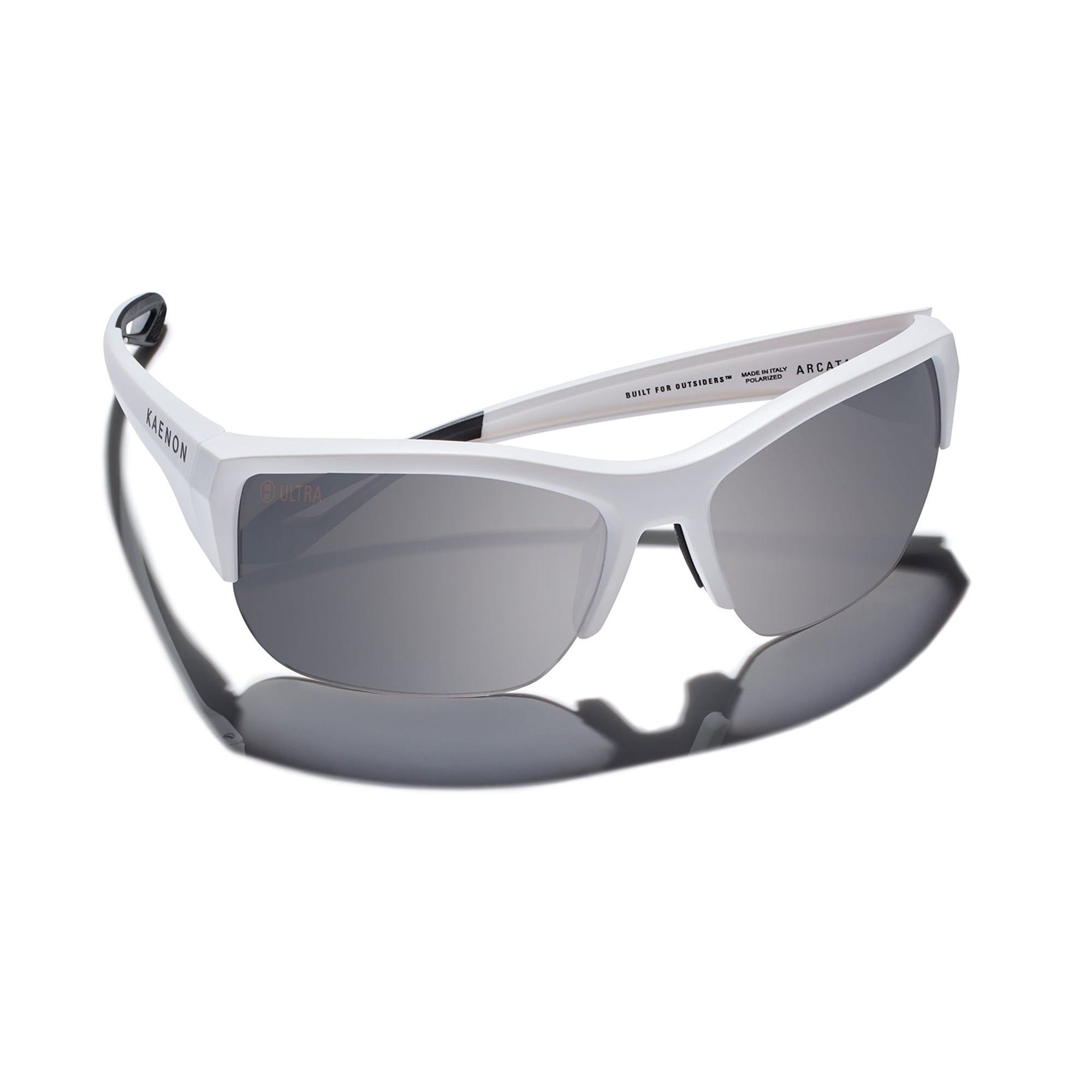Arcata SR Polarized Sunglasses - Matte White / Ultra Black – Kaenon