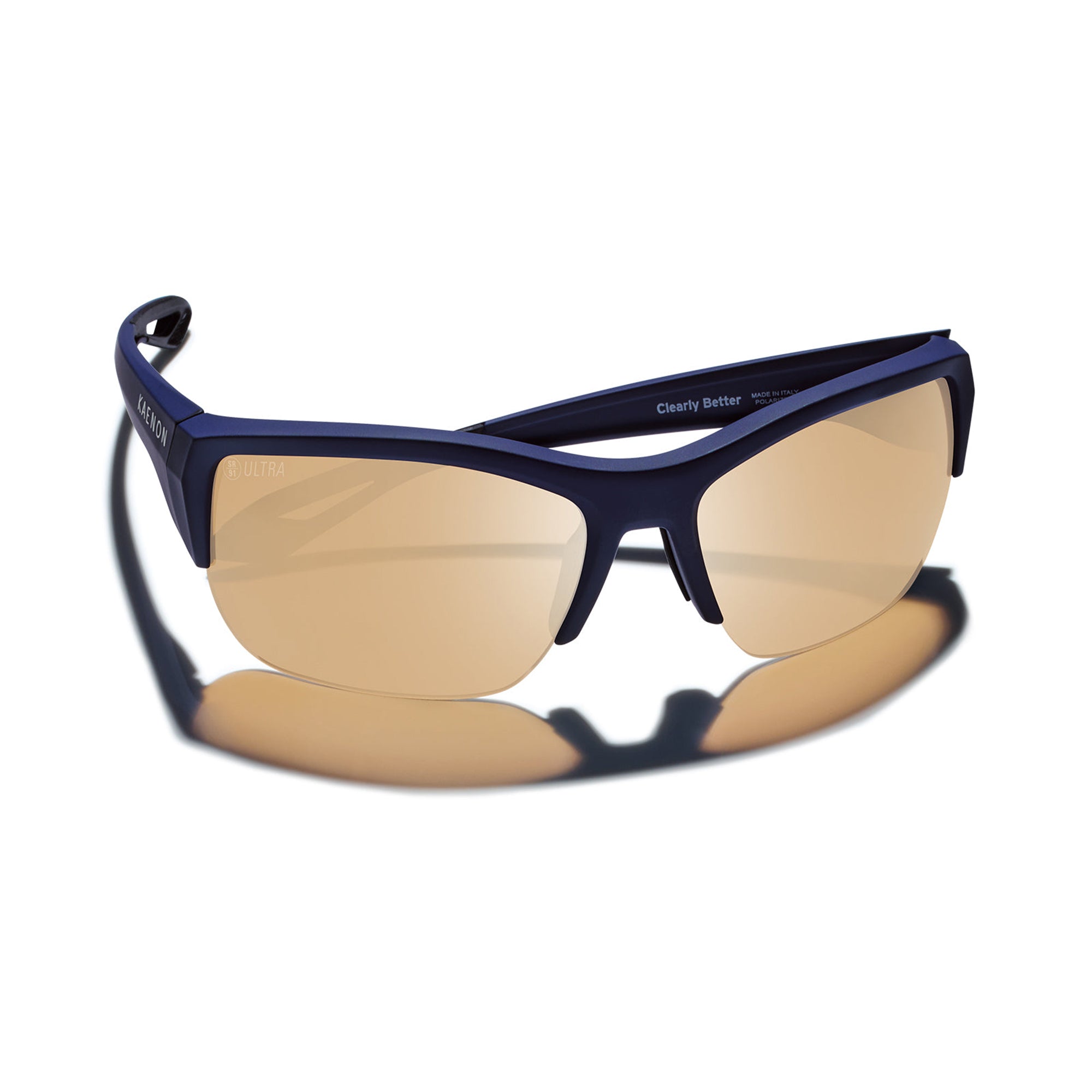 Arcata SR Polarized Sunglasses - Navy / Ultra Gold Mirror – Kaenon