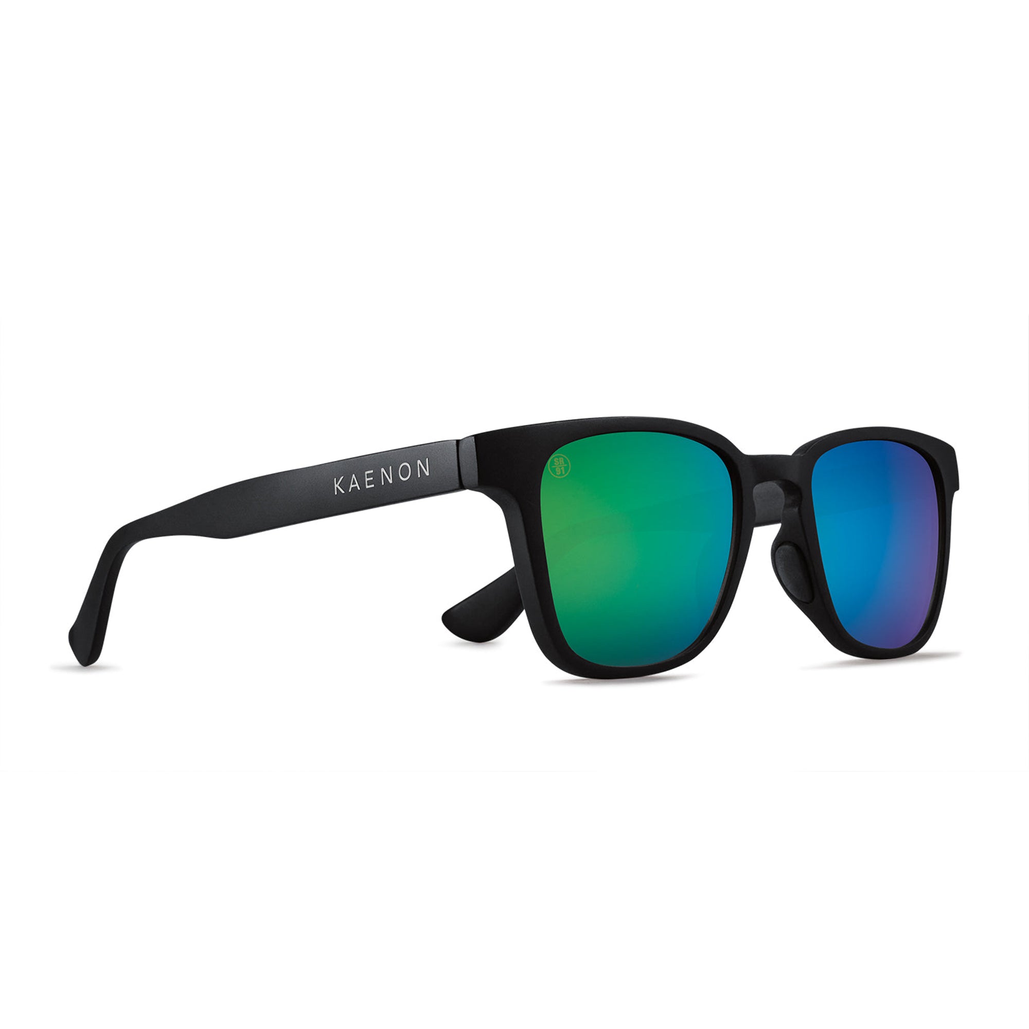 Avalon Polarized Sunglasses - Matte Black / Brown 12 Coastal Green