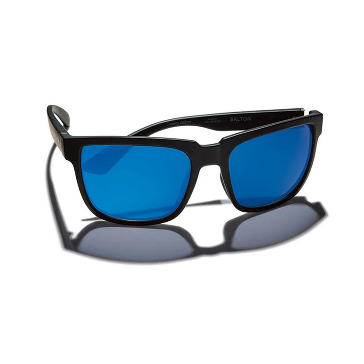 Salton Polarized Sunglasses - Matte Black / Blue Mirror – Kaenon display picture 1