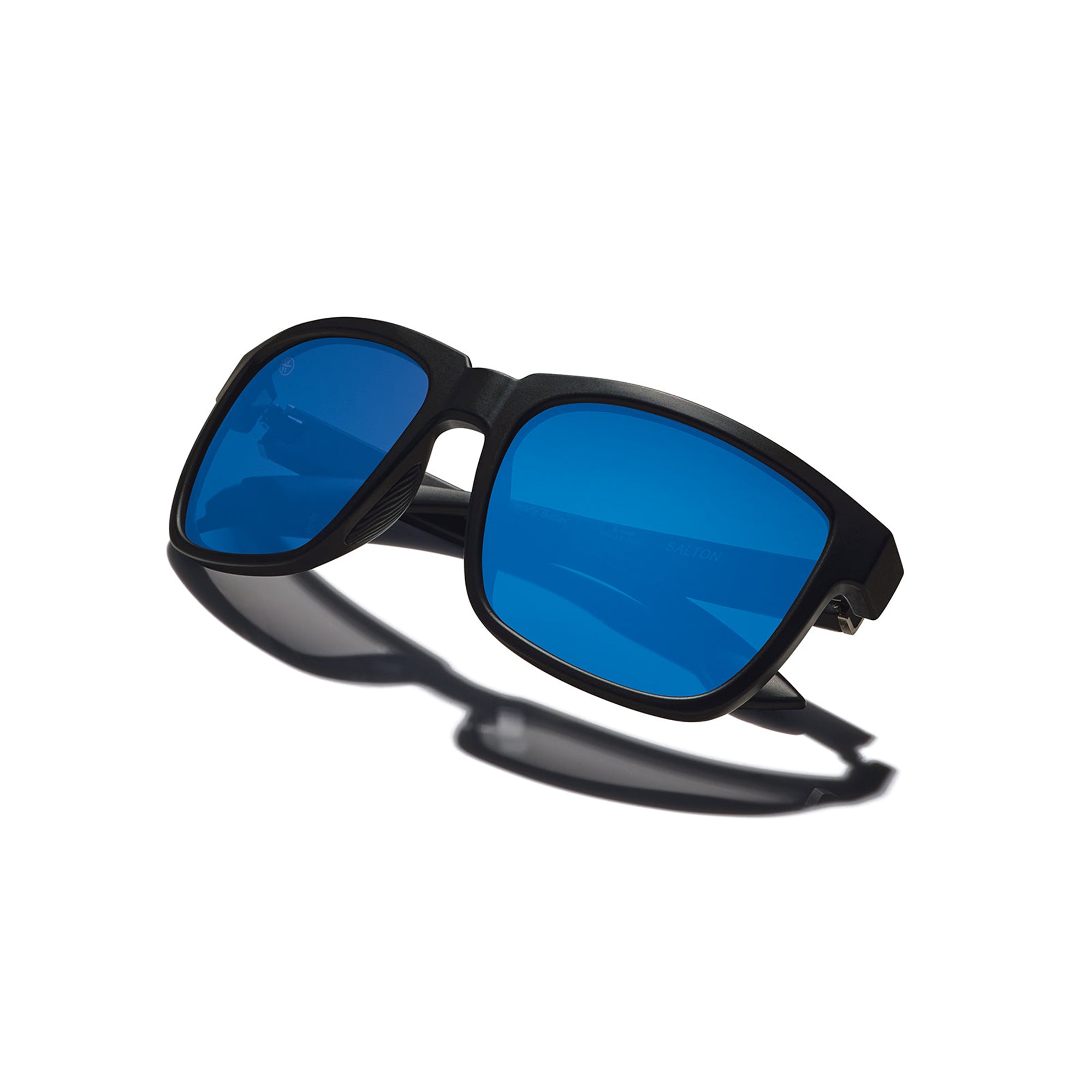 Salton Polarized Sunglasses - Matte Black / Blue Mirror – Kaenon