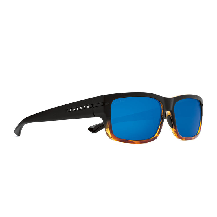 Silverado Polarized Sunglasses - Matte Black + Tortoise / Ultra Pacific Blue Mirror
