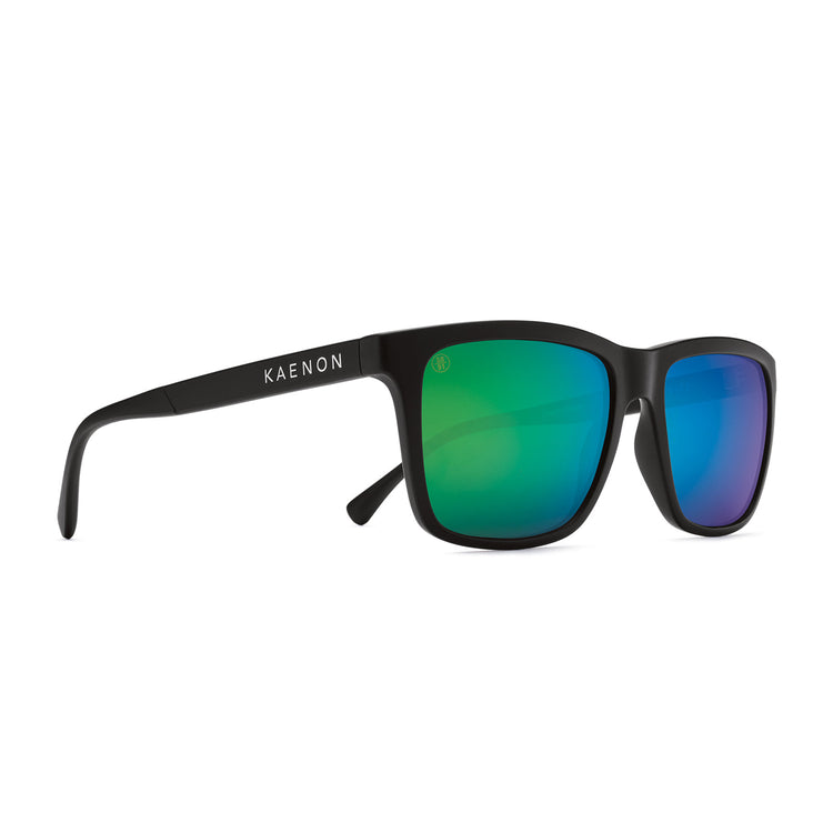 Venice Polarized Sunglasses Matte Black Brown 12 Coastal Green