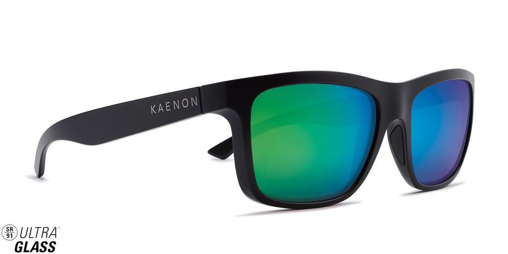 Kaenon Clarke Unisex Polarized Sunglasses (Matte Black Glacier, Ultra Black  Mirror)並行輸入
